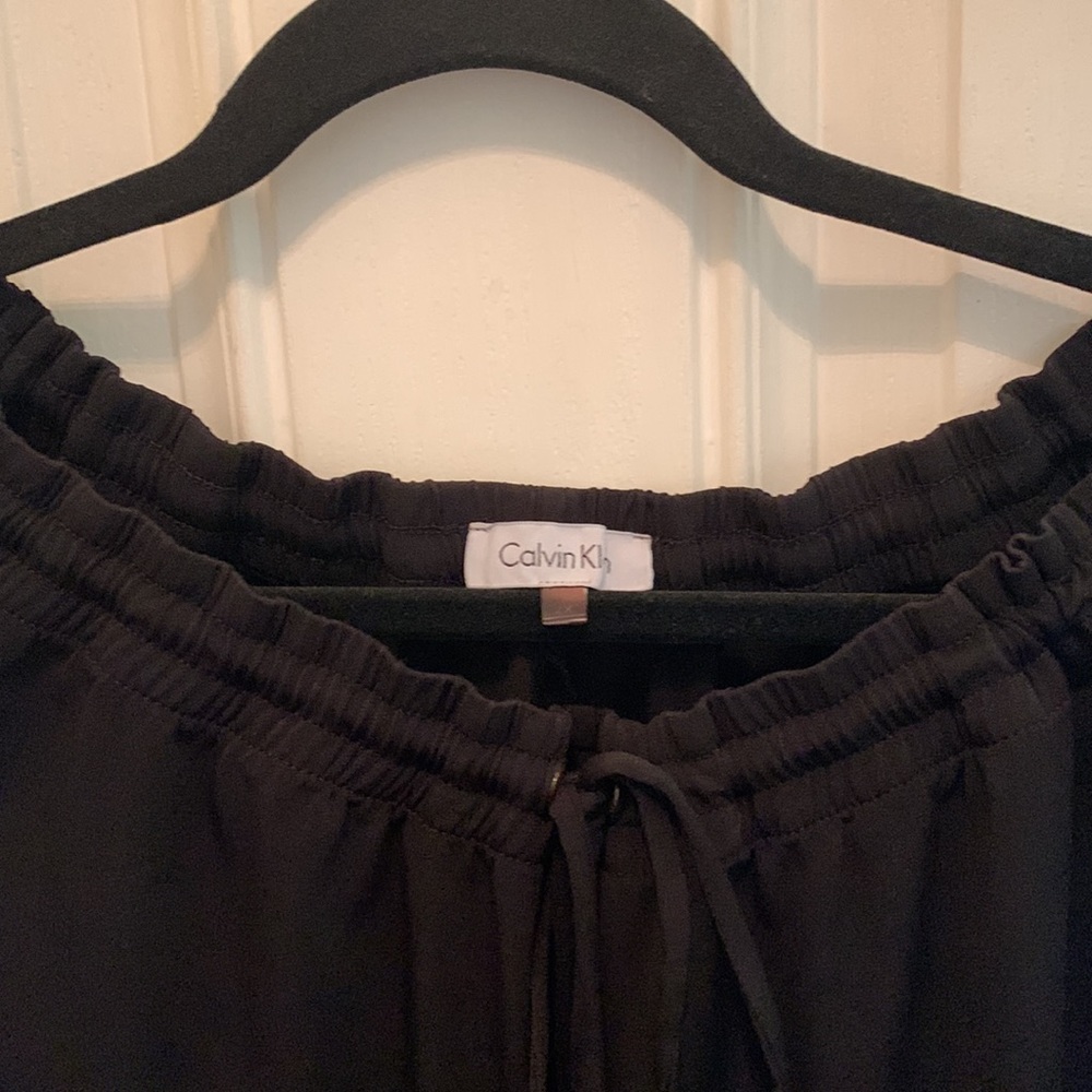 Calvin Klein Pants Drawstring Loose PolyBlend 2X Black